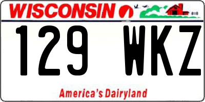 WI license plate 129WKZ