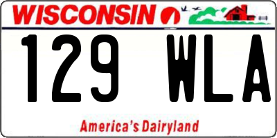 WI license plate 129WLA