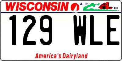 WI license plate 129WLE