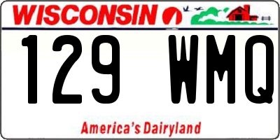 WI license plate 129WMQ