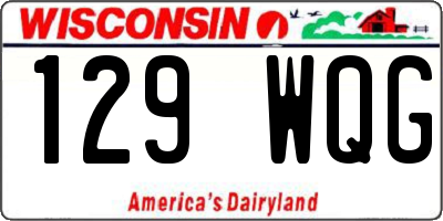 WI license plate 129WQG