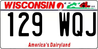WI license plate 129WQJ