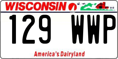 WI license plate 129WWP