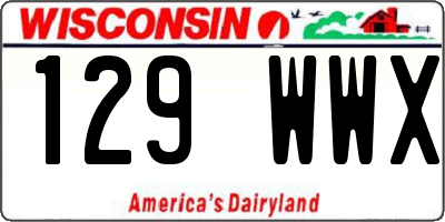 WI license plate 129WWX
