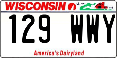 WI license plate 129WWY