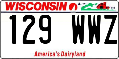 WI license plate 129WWZ
