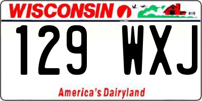 WI license plate 129WXJ