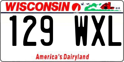 WI license plate 129WXL
