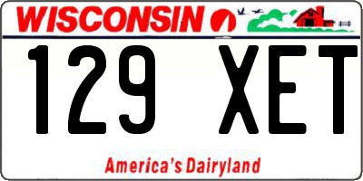 WI license plate 129XET