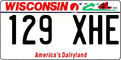 WI license plate 129XHE
