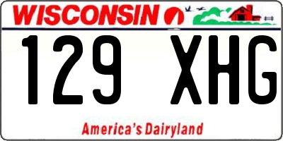 WI license plate 129XHG