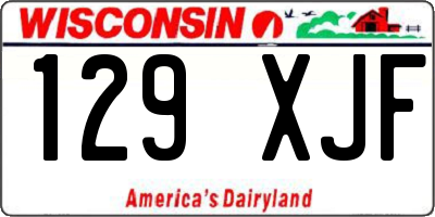 WI license plate 129XJF
