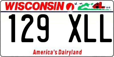 WI license plate 129XLL