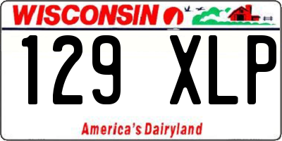 WI license plate 129XLP