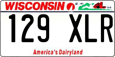 WI license plate 129XLR