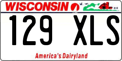 WI license plate 129XLS