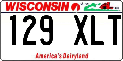 WI license plate 129XLT