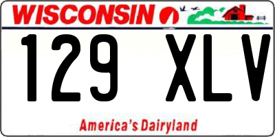 WI license plate 129XLV