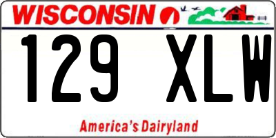 WI license plate 129XLW