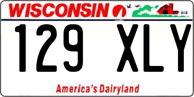 WI license plate 129XLY