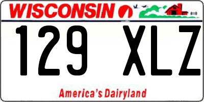 WI license plate 129XLZ