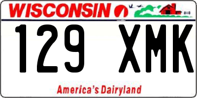 WI license plate 129XMK