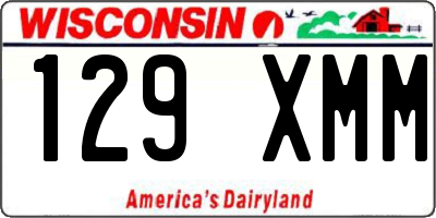 WI license plate 129XMM