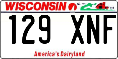 WI license plate 129XNF