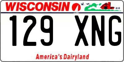 WI license plate 129XNG