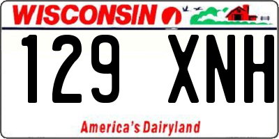 WI license plate 129XNH