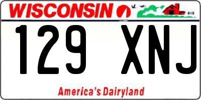 WI license plate 129XNJ