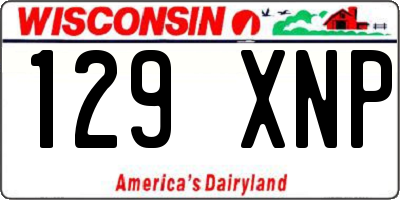 WI license plate 129XNP