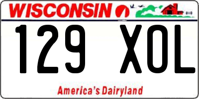 WI license plate 129XOL