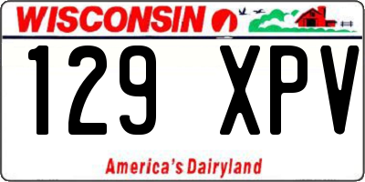 WI license plate 129XPV