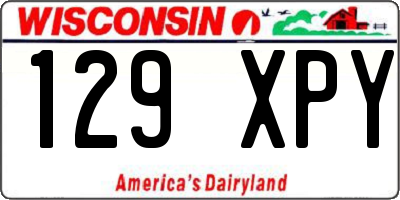 WI license plate 129XPY