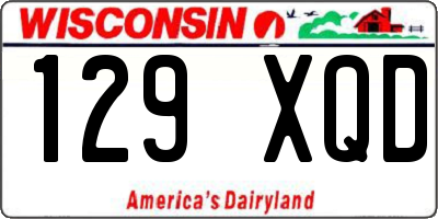 WI license plate 129XQD