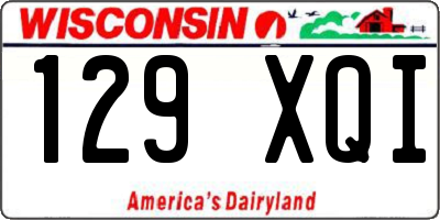 WI license plate 129XQI