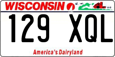 WI license plate 129XQL