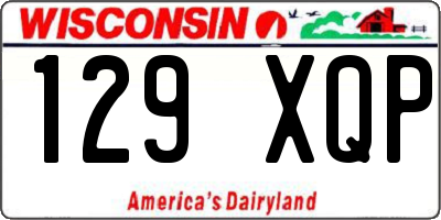 WI license plate 129XQP
