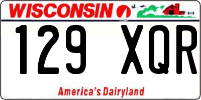 WI license plate 129XQR