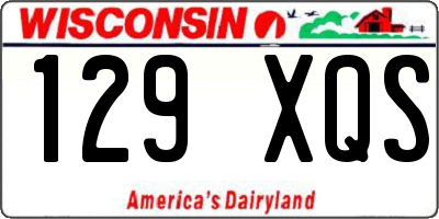 WI license plate 129XQS
