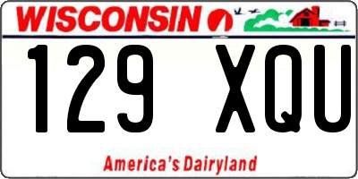 WI license plate 129XQU