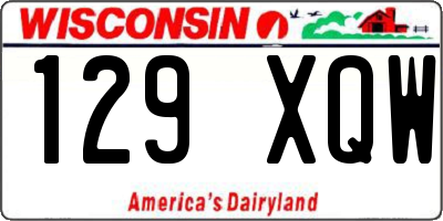 WI license plate 129XQW