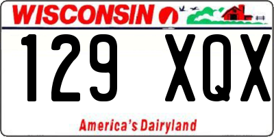 WI license plate 129XQX