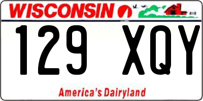 WI license plate 129XQY