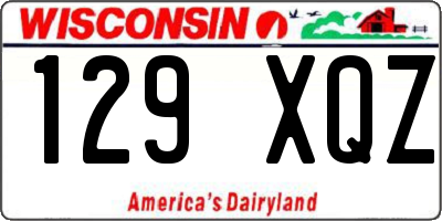 WI license plate 129XQZ