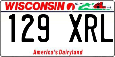 WI license plate 129XRL