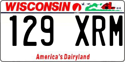 WI license plate 129XRM