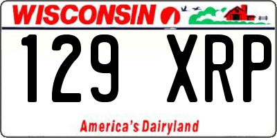 WI license plate 129XRP