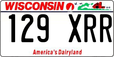 WI license plate 129XRR